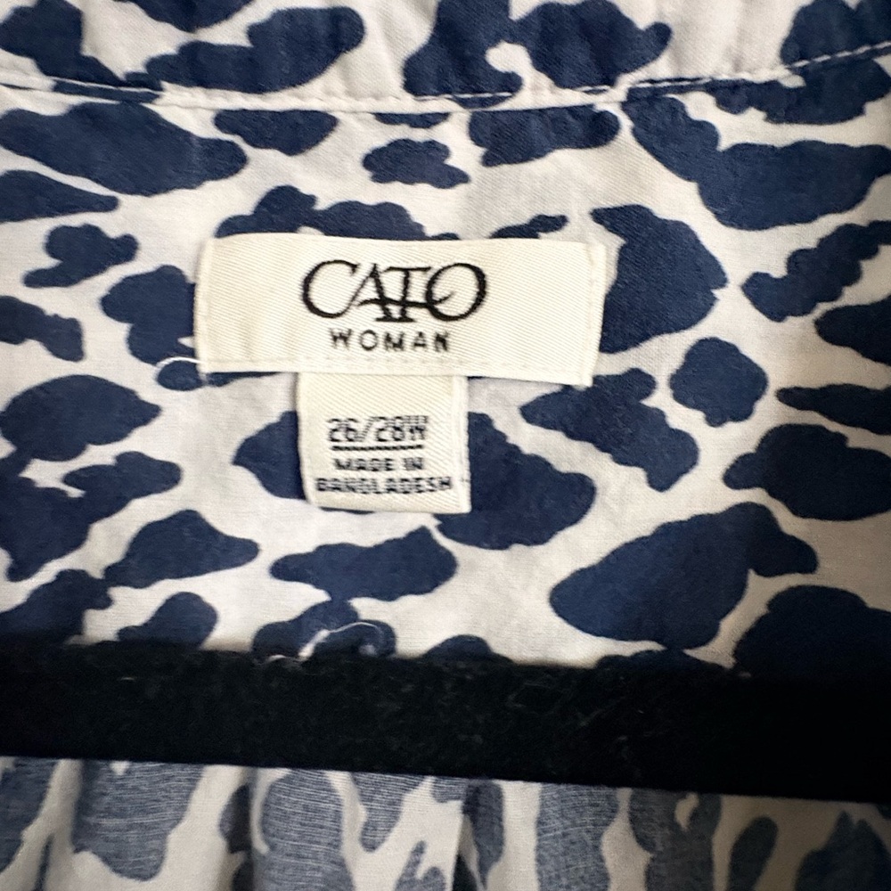 Plus Size 2X 24W & 26/28W Button Front Shirts Cato & Style & Co Bundle - Picture 7 of 7